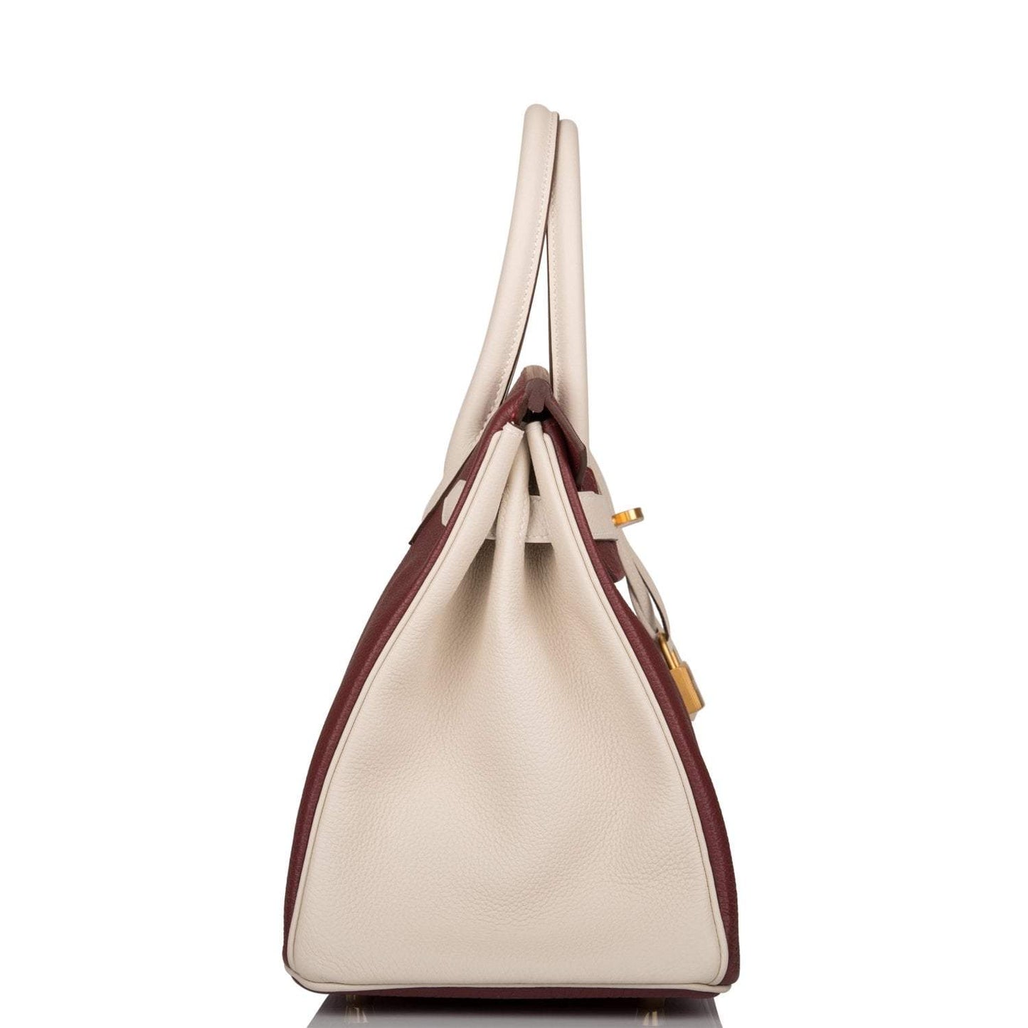 Hermes Birkin 30 Rouge H and Craie Togo Brushed Gold Hardware