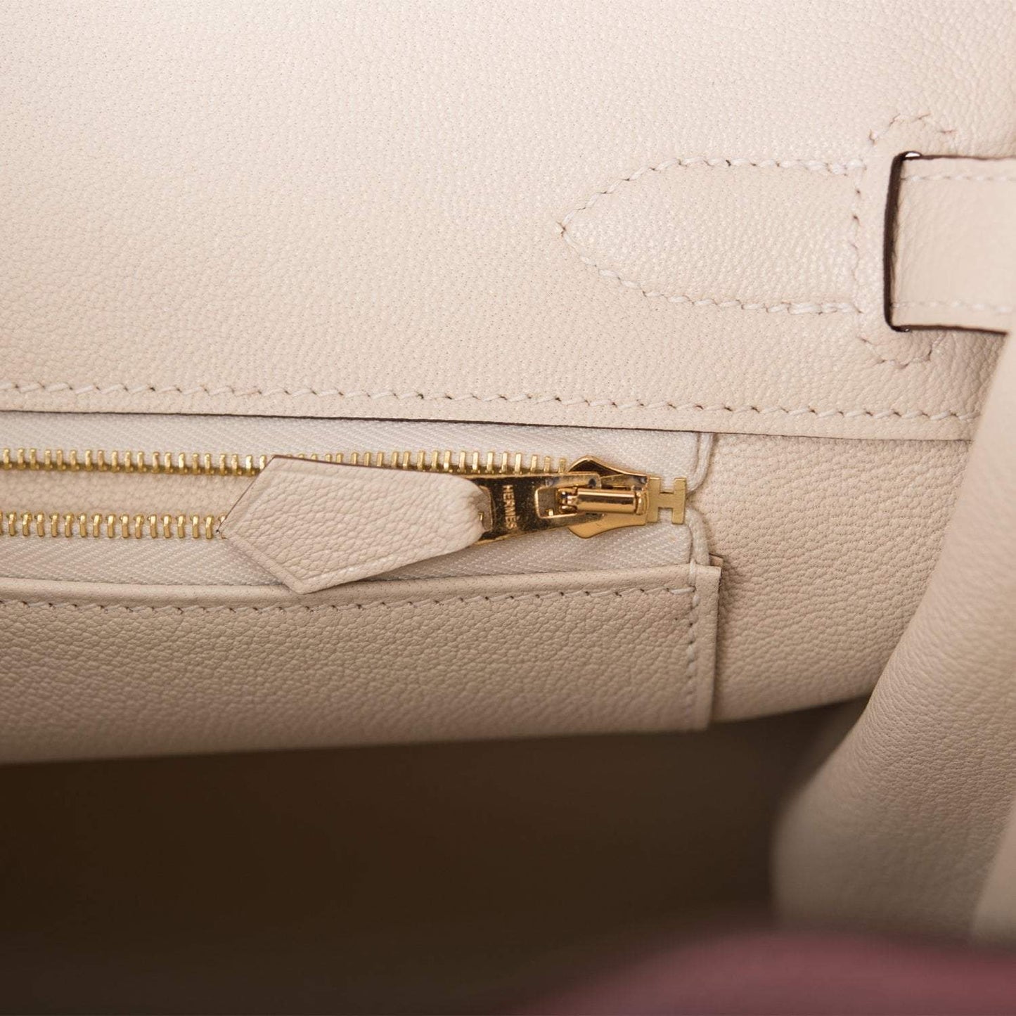 Hermes Birkin 30 Rouge H and Craie Togo Brushed Gold Hardware