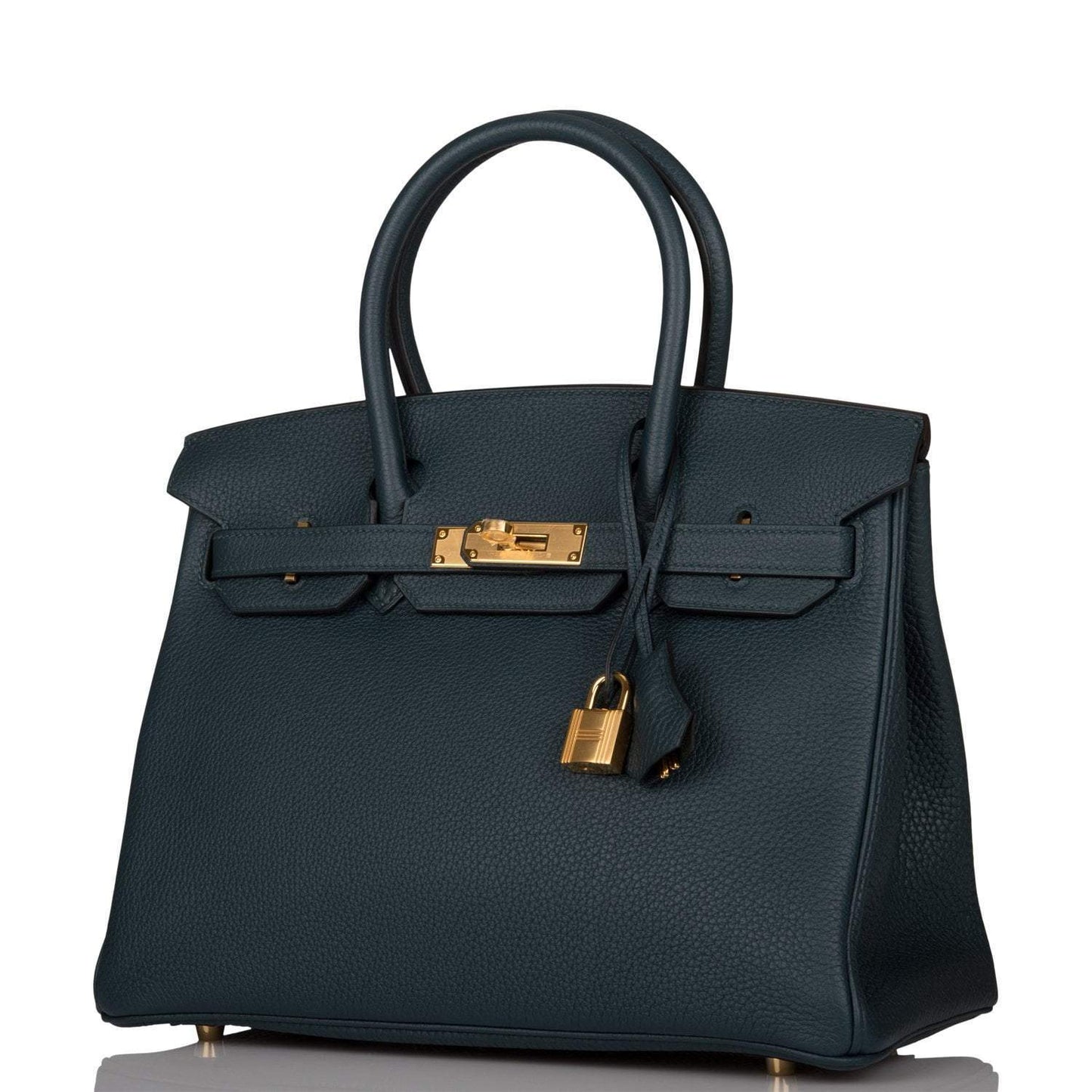 Hermes Birkin 30 Vert Cypress Clemence Gold Hardware
