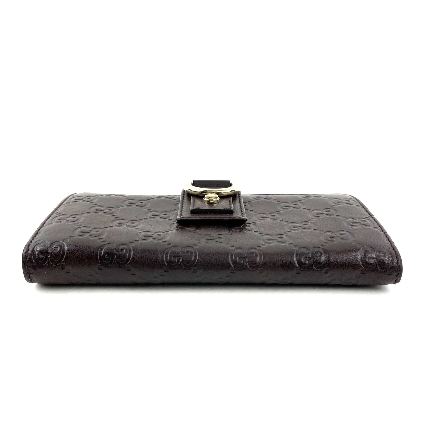 GUCCI Guccissima Leather Abbey Wallet Brown