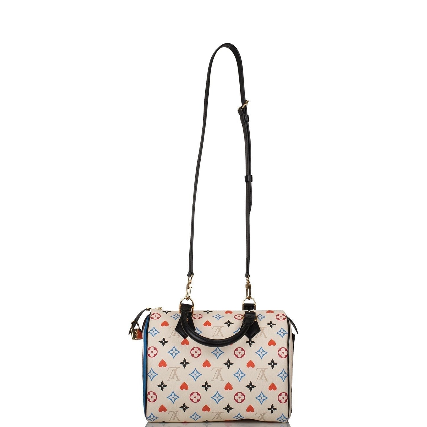 Louis Vuitton White Game On Speedy Bandouliere 25