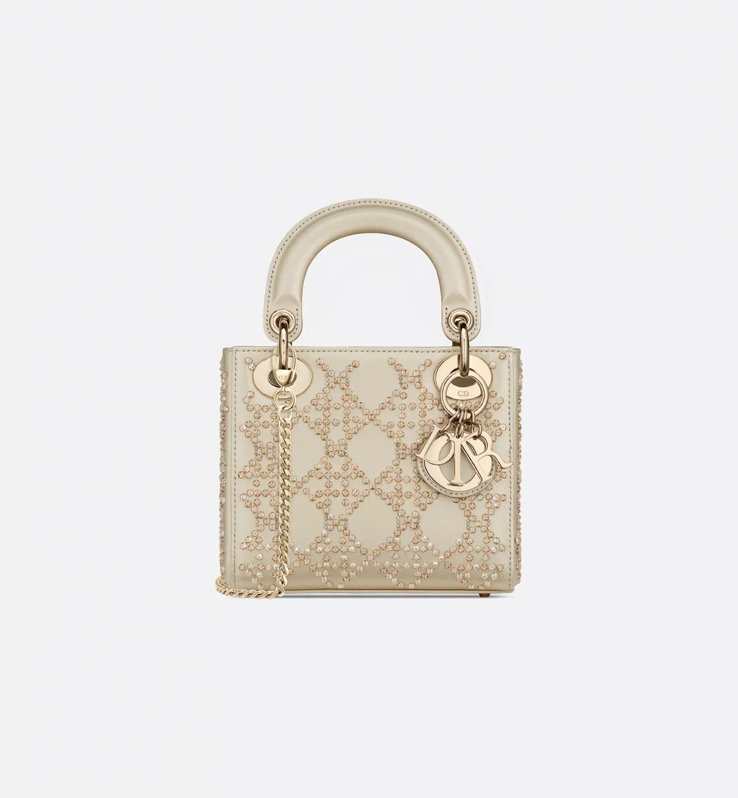 Metallic Cannage Mini Lady Dior Bag