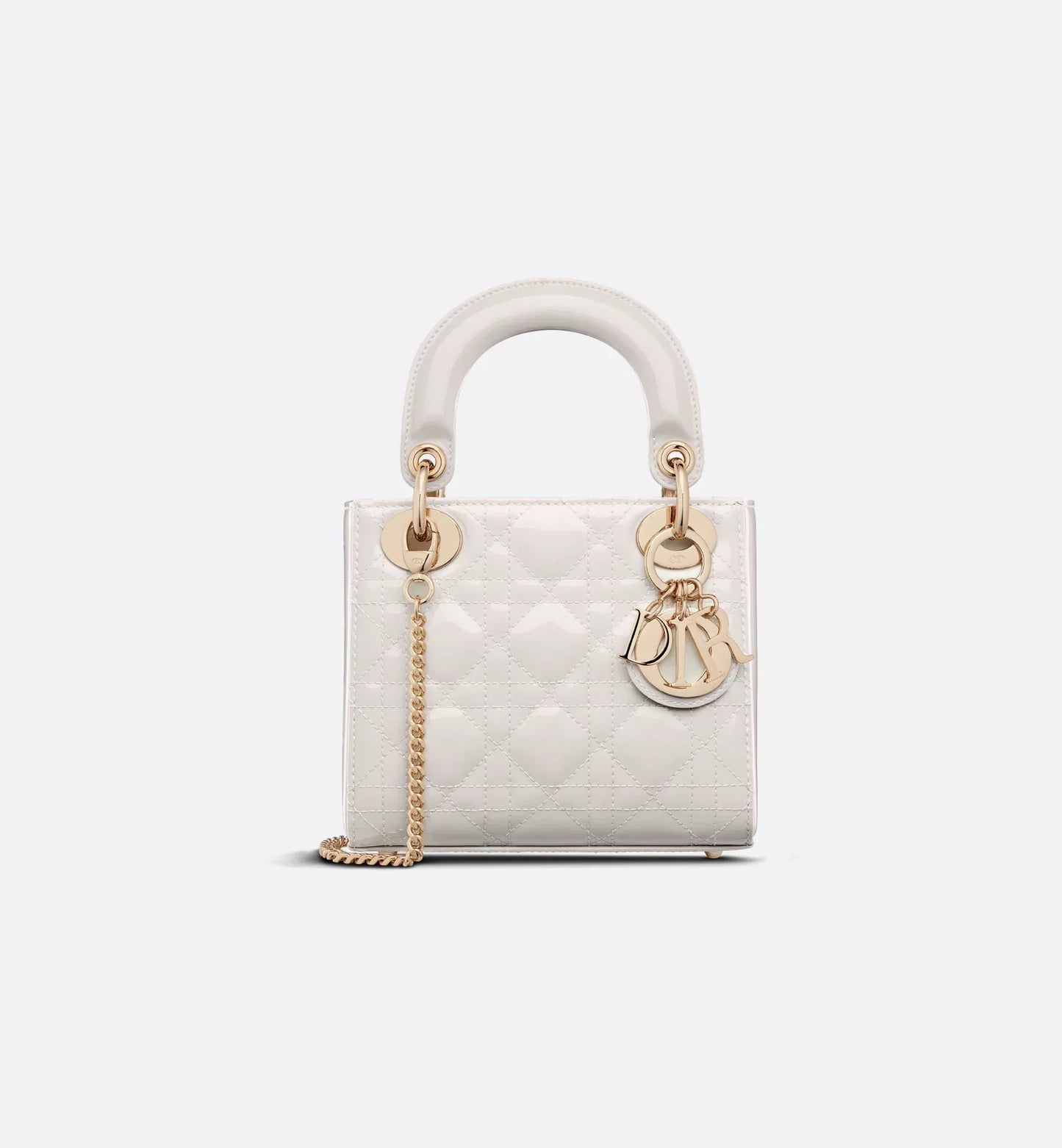 Patent Cannage Mini Lady Dior Bag