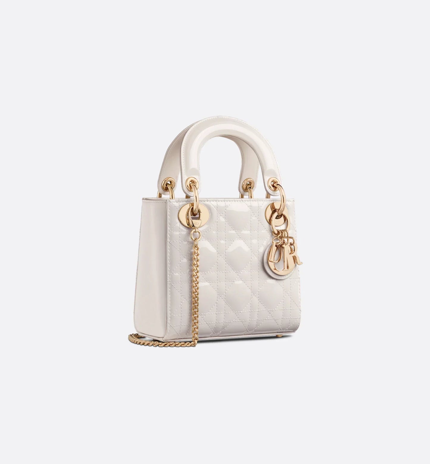Patent Cannage Mini Lady Dior Bag