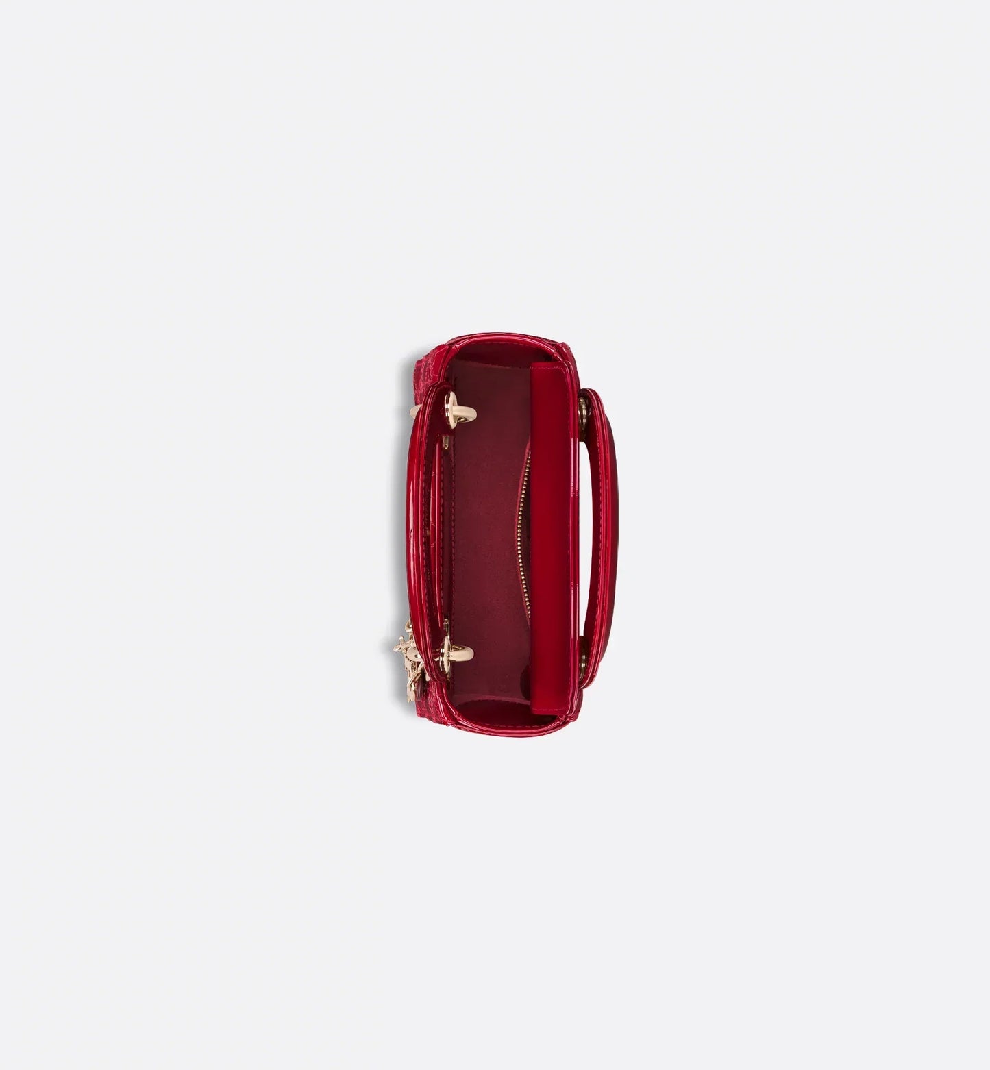 Patent Cannage Mini Lady Dior Bag