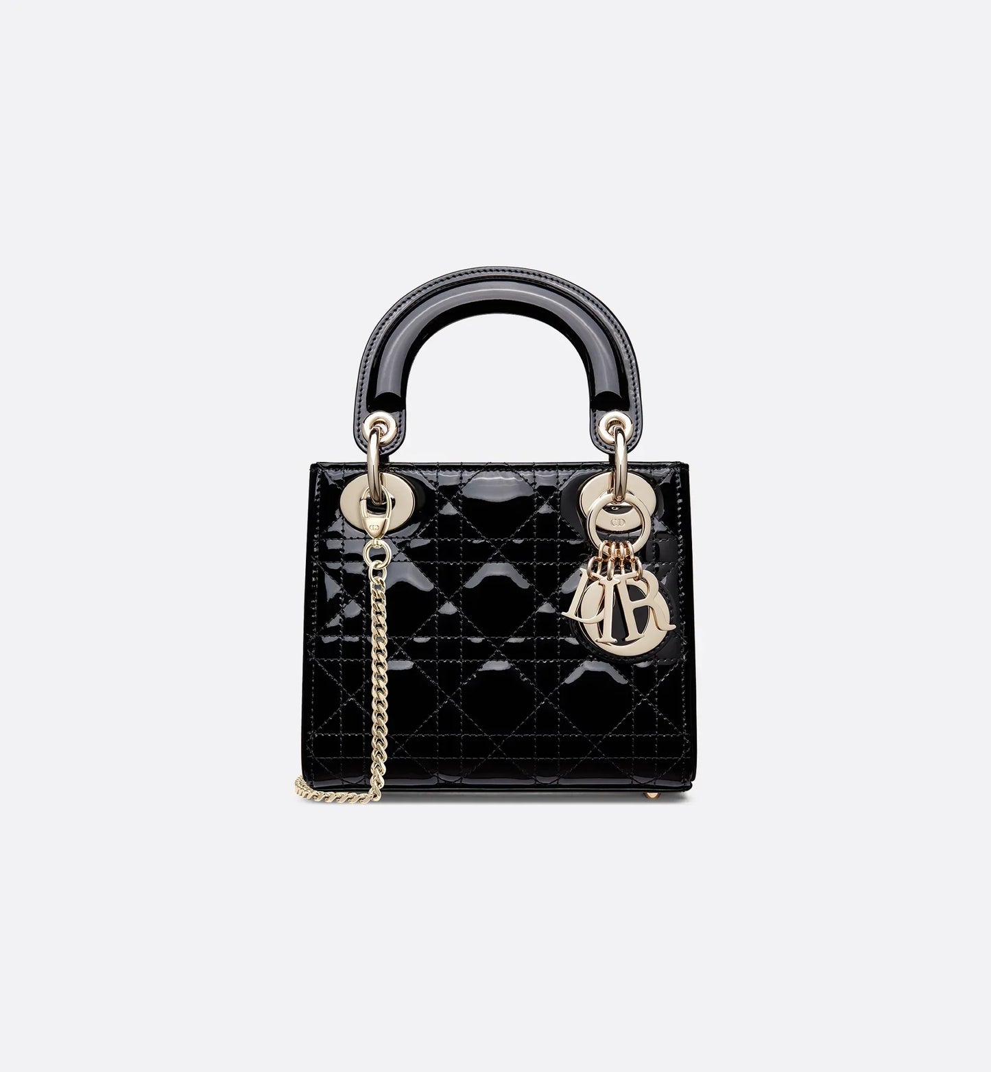 Patent Cannage Mini Lady Dior Bag