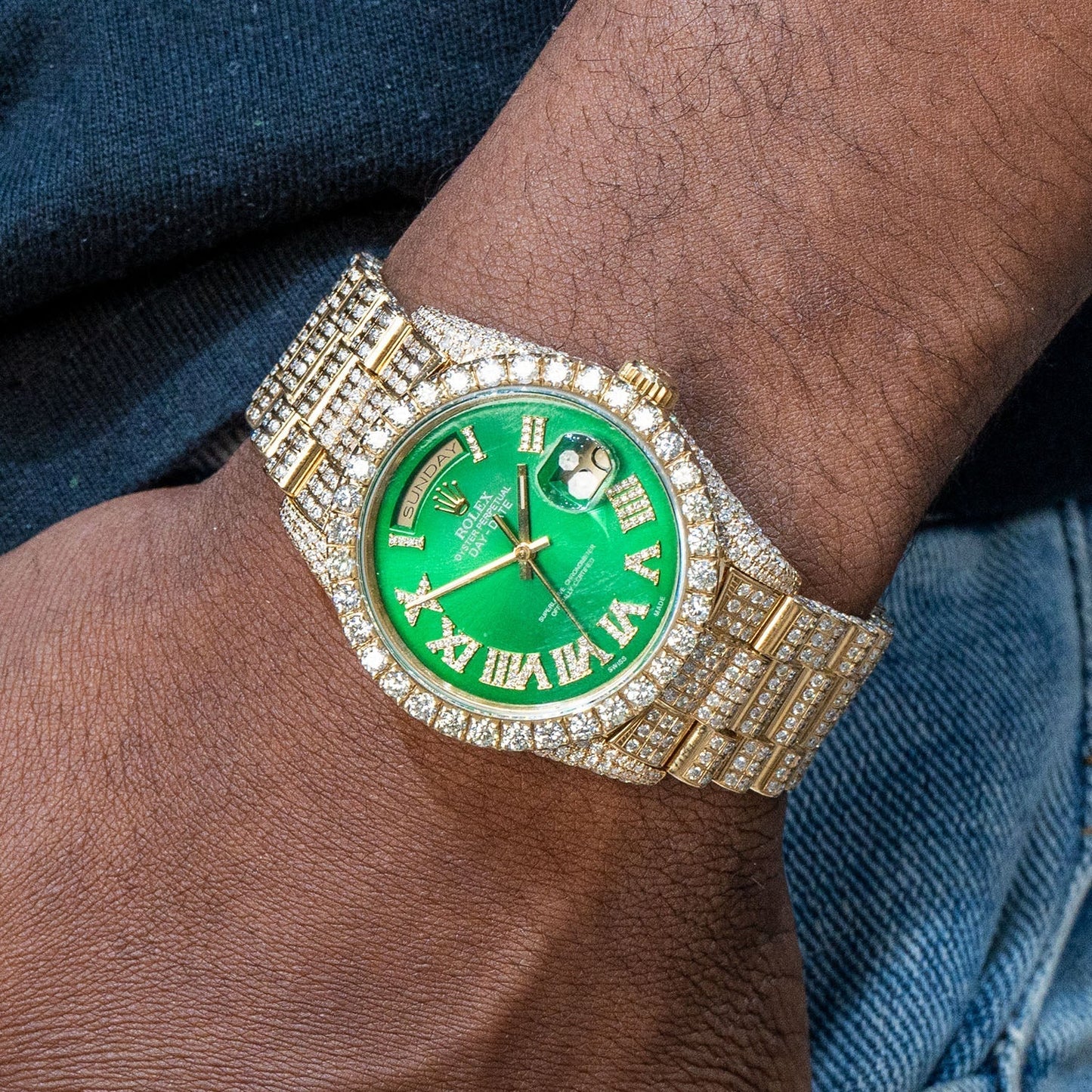 Rolex Day-Date 18238 Diamond Iced Out  | 36 MM | 15 Carats