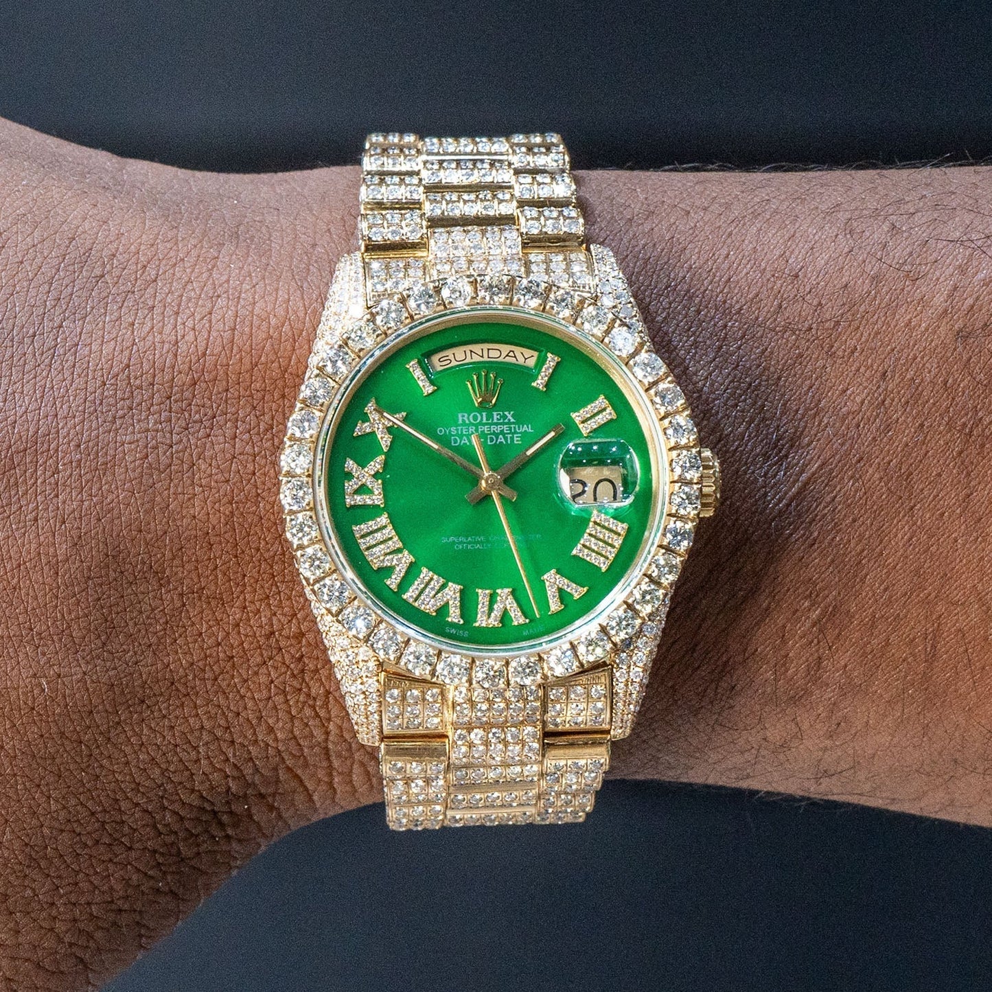 Rolex Day-Date 18238 Diamond Iced Out  | 36 MM | 15 Carats