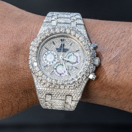 Audemars Piguet Royal Oak Chrono | Full Diamond Iced Out | 39 MM | 23 Carats