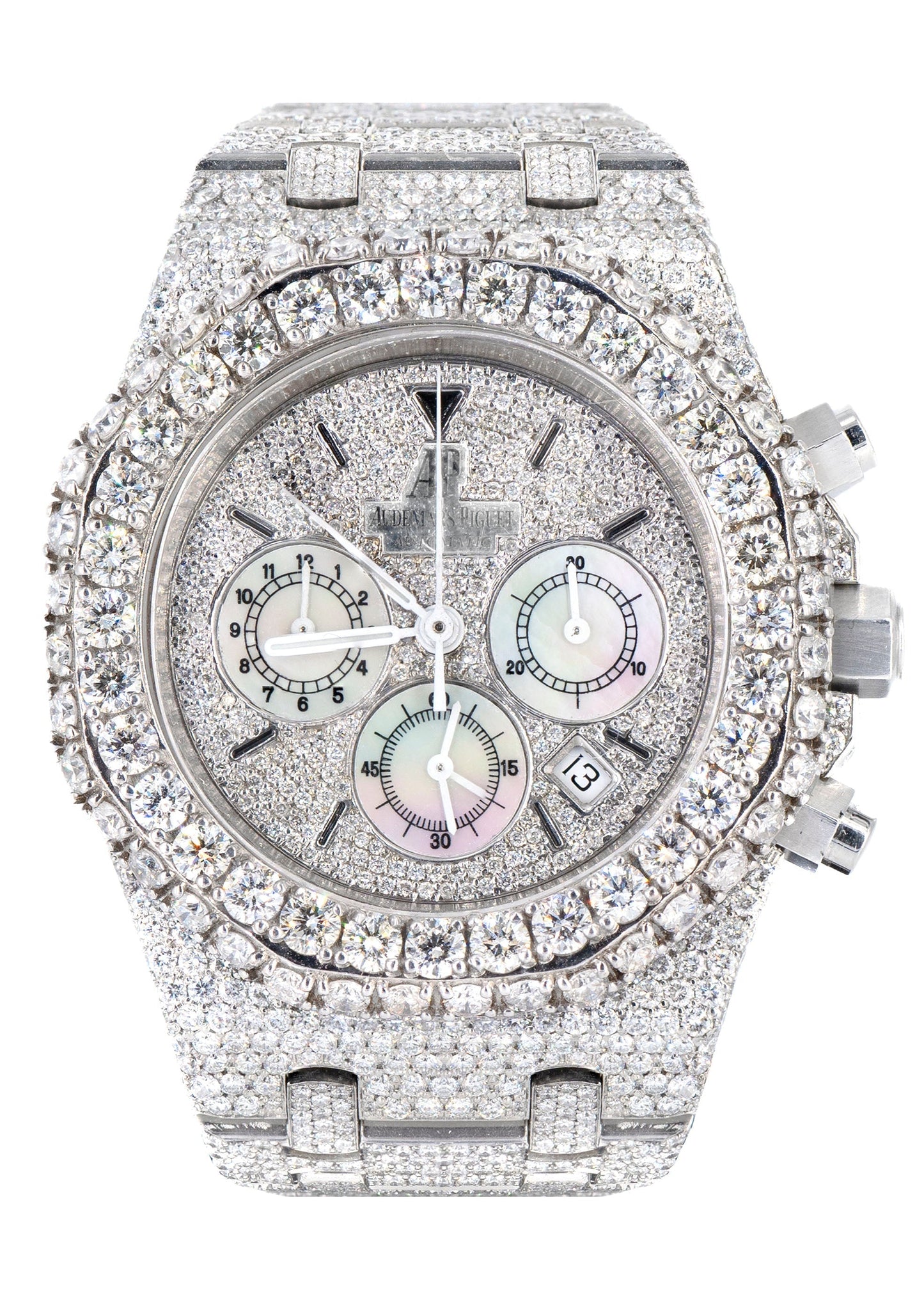 Audemars Piguet Royal Oak Chrono | Full Diamond Iced Out | 39 MM | 23 Carats
