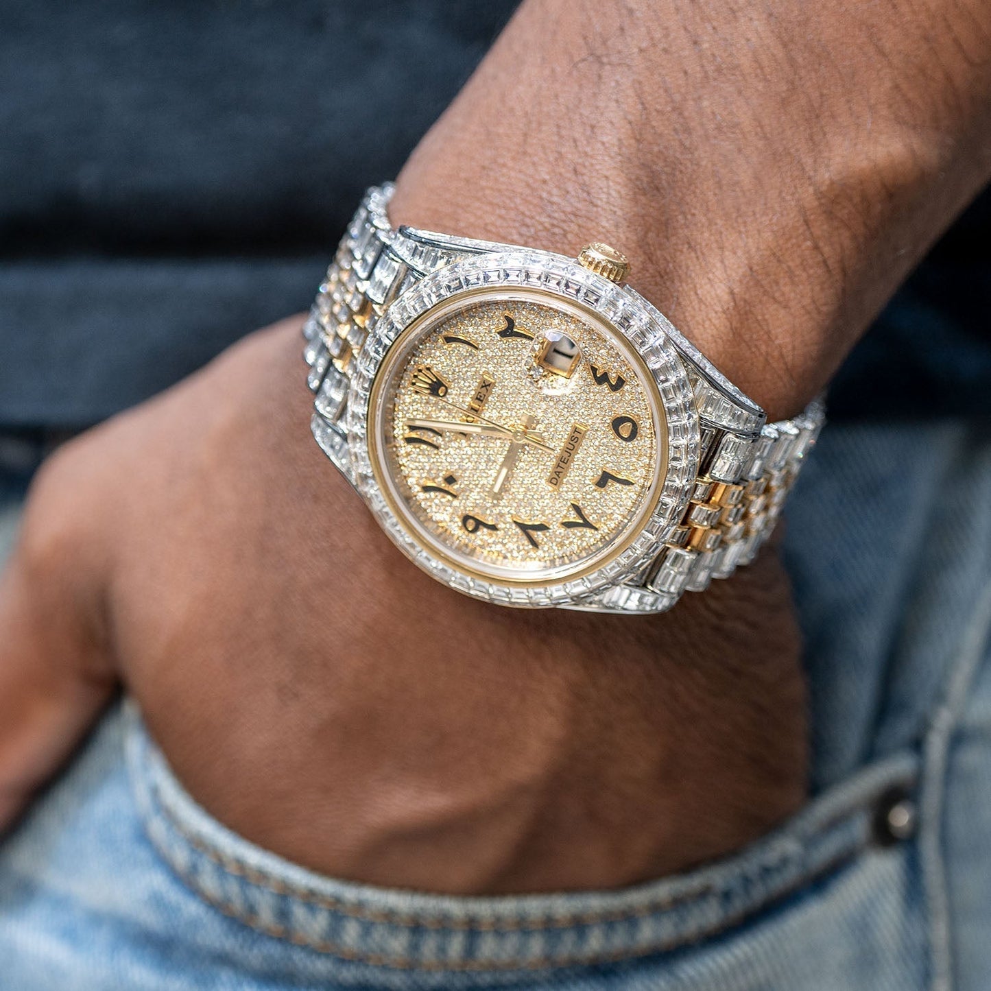 Rolex Datejust 41 MM Jubilee Band | Two Tone | Full Baguette Diamond | 33 Carats