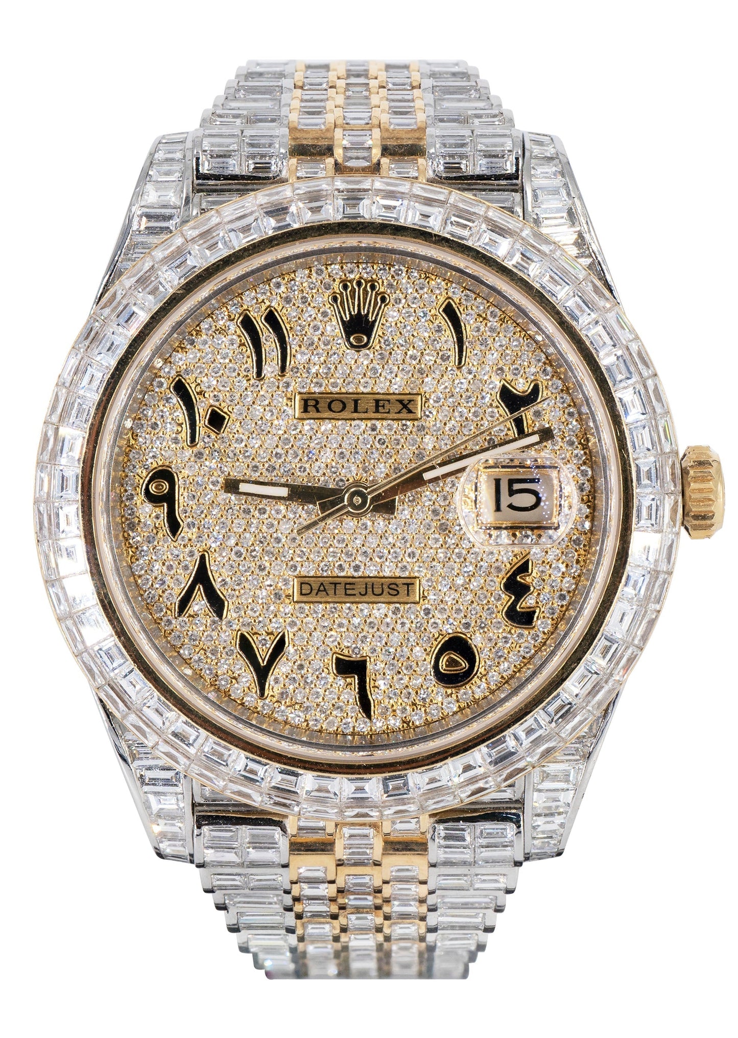 Rolex Datejust 41 MM Jubilee Band | Two Tone | Full Baguette Diamond | 33 Carats