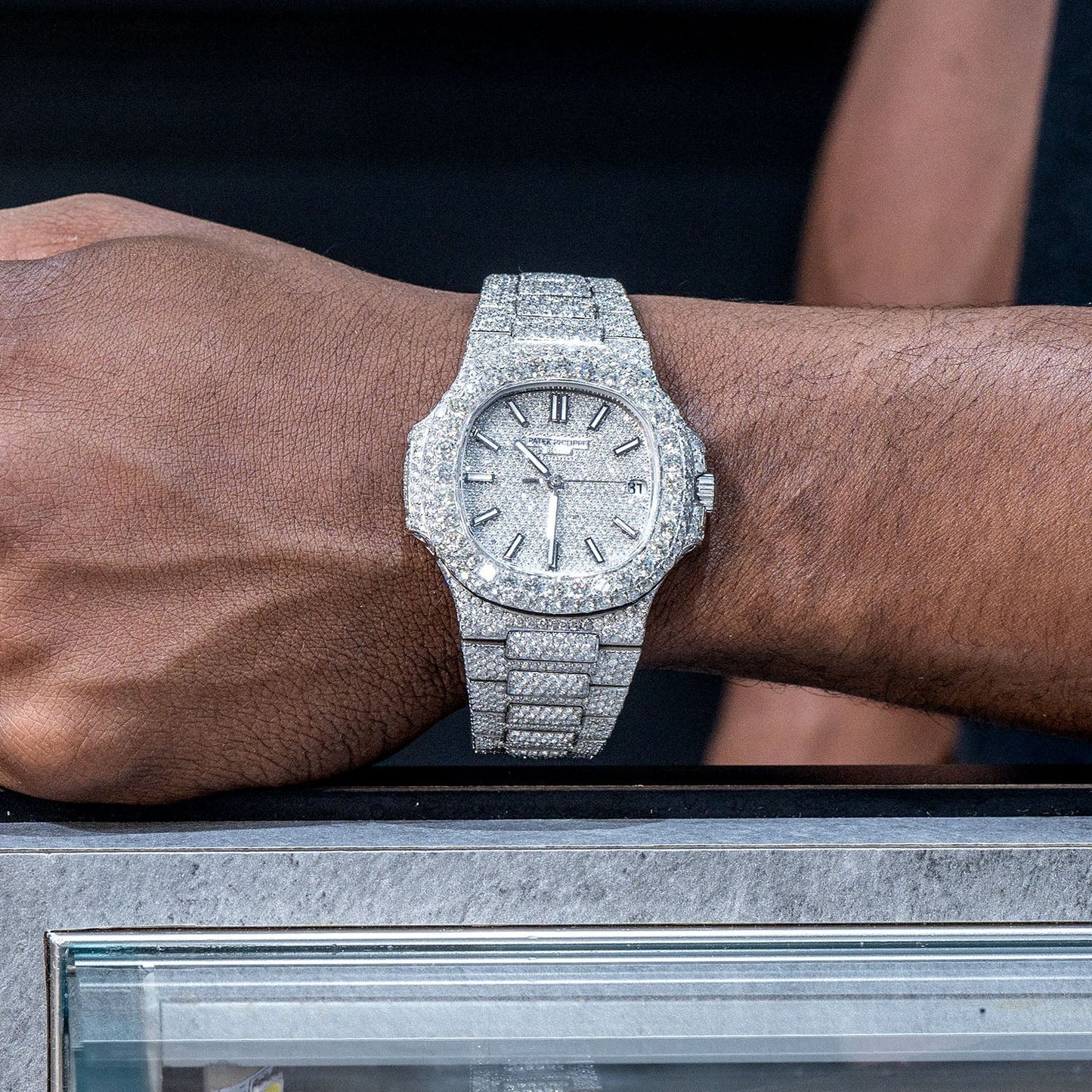 Patek Philippe Nautilus 5711 | Fully Iced Out | 22 Carats | 40 MM | Stainless Steel