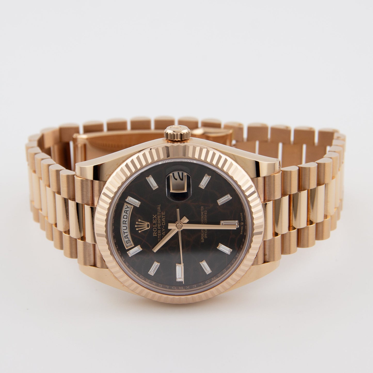 Rolex Day-Date 228235 Rose Gold Eisenkiesel Diamond Dial (2021)