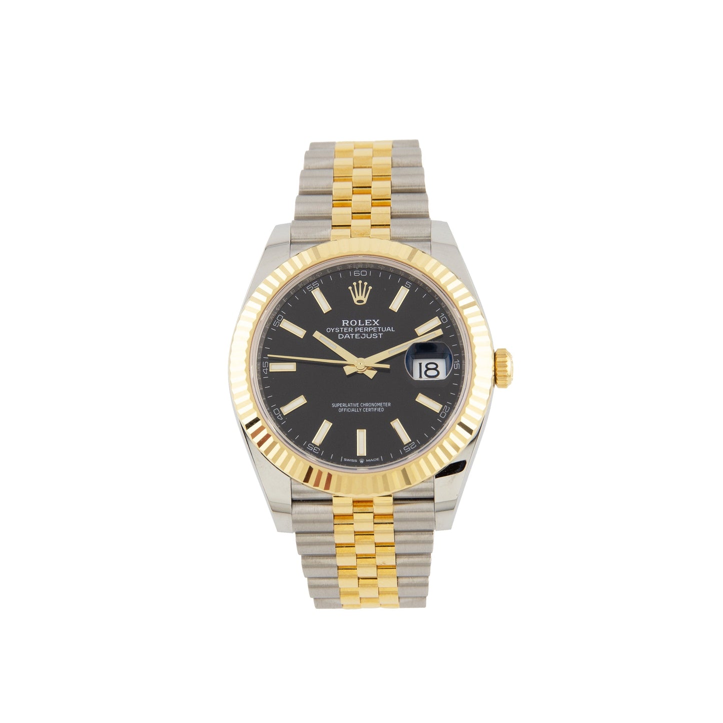 Rolex Datejust 126333 Yellow Gold Stainless Steel Black Dial Jubilee (2022)