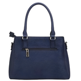 Stylish Women's Leather Satchel – Versatile Shoulder Handbag with Zipper Pockets & Crossbody Strap