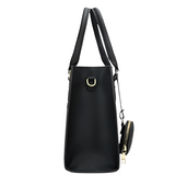 Elegant Women's Vegan Leather Tote – Stylish Shoulder Satchel with Top Handle & Matching Coin Purse