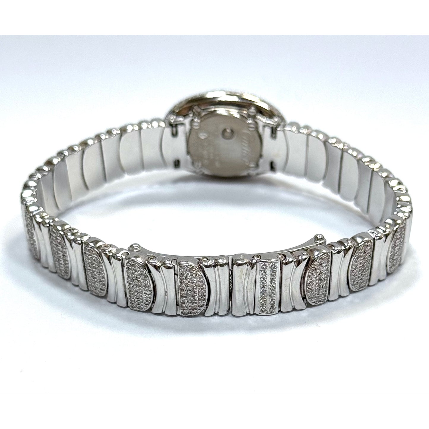 Cartier Baignoire Mini 18K White Gold Factory Diamond Bezel & Bracelet WB5095EA 2369