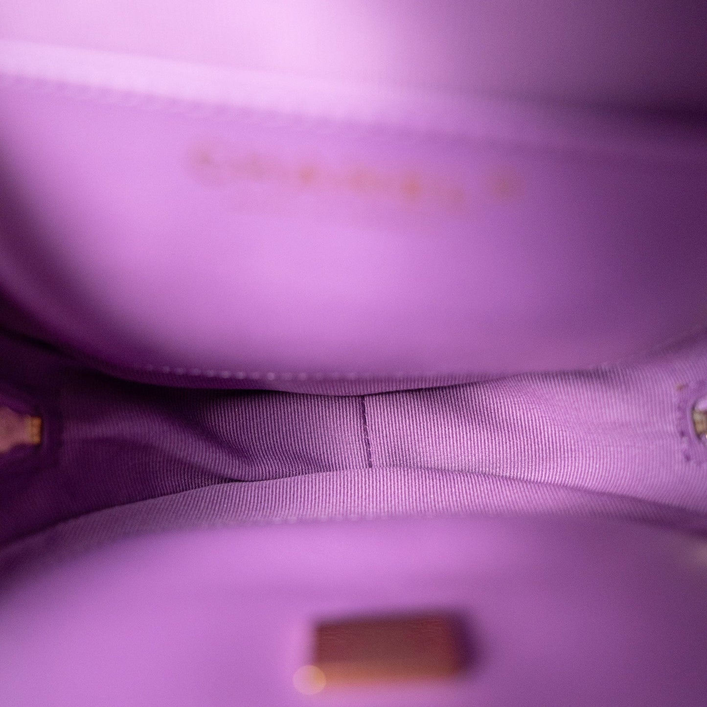 22S CC In Love Purple Lambskin Quilted Large Heart Bag