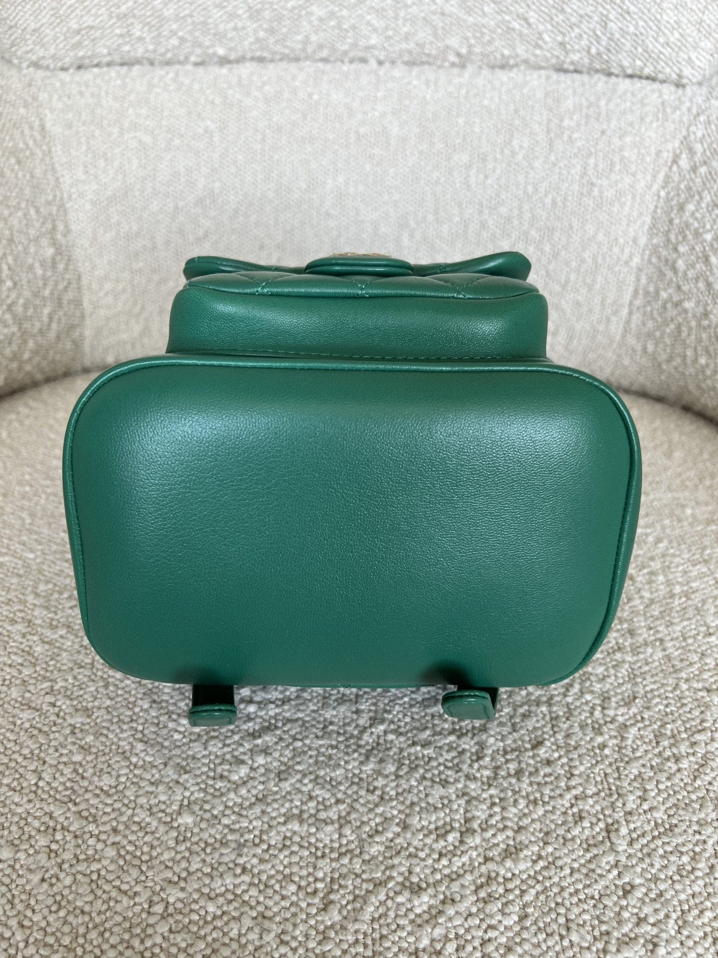 22A Green Leather Duma Backpack Small LGHW