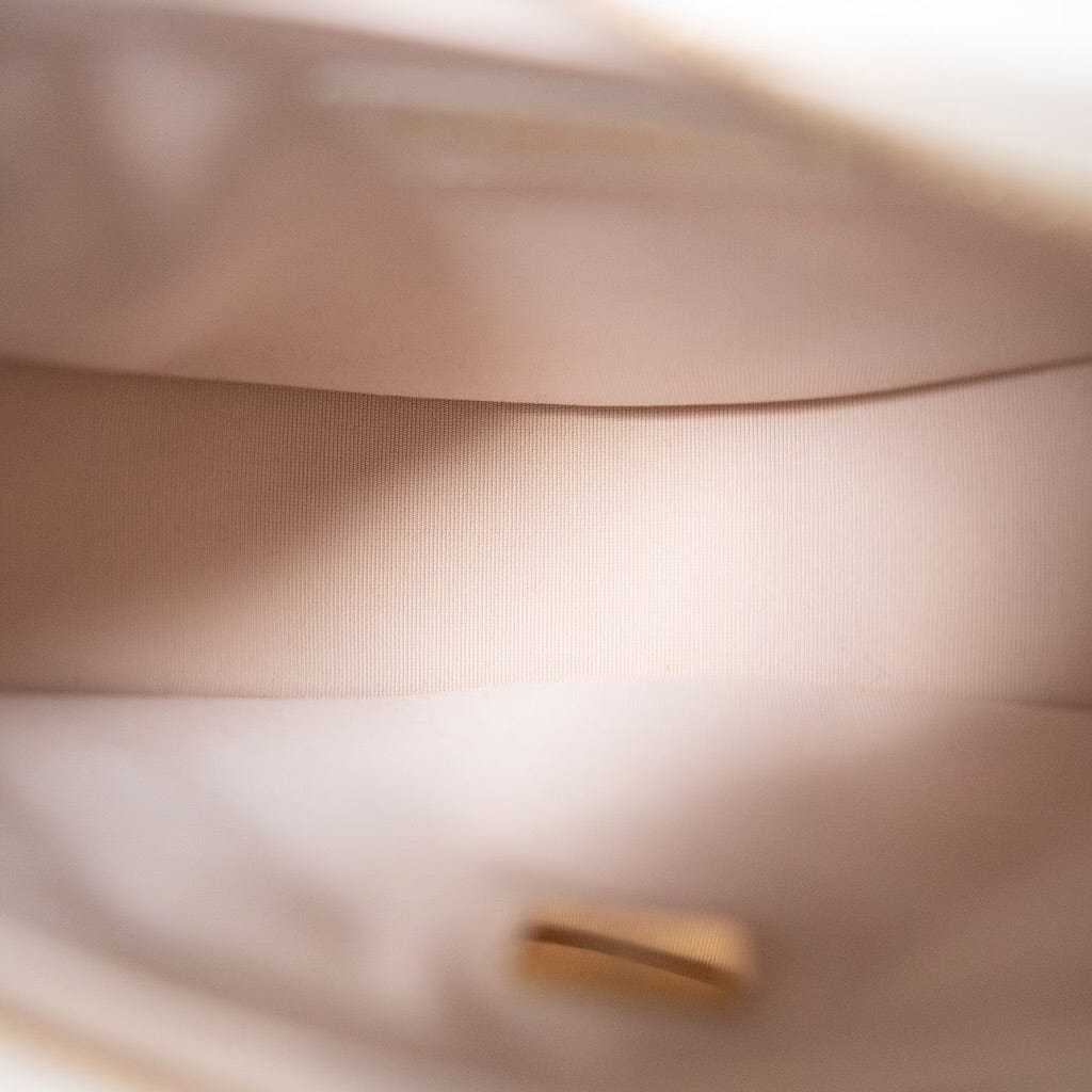 Light Beige Small Lambskin Quilted Hobo Bag