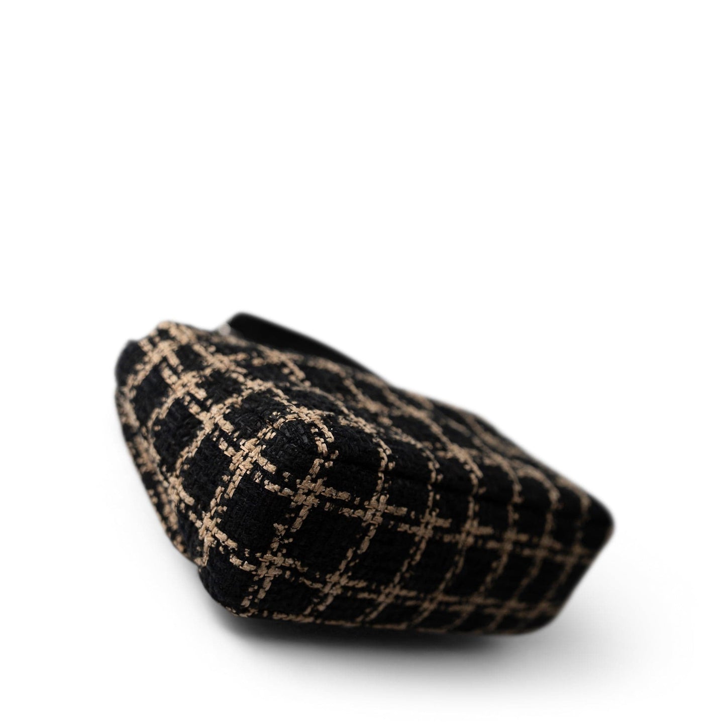 Black and Beige Tweed 19 Flap Small Mixed Hardware