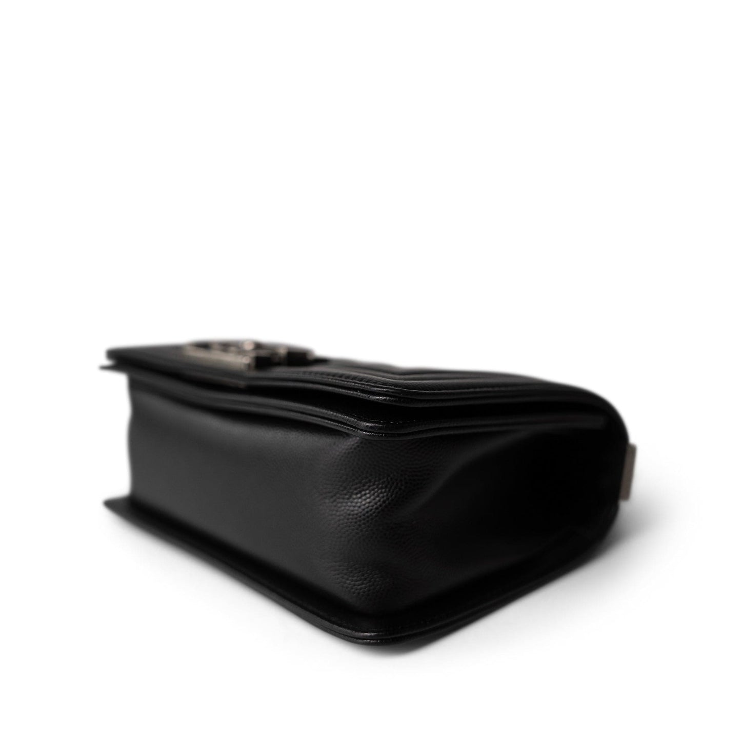 Black Caviar Quilted Le Boy Bag Small Ruthenium Hardware