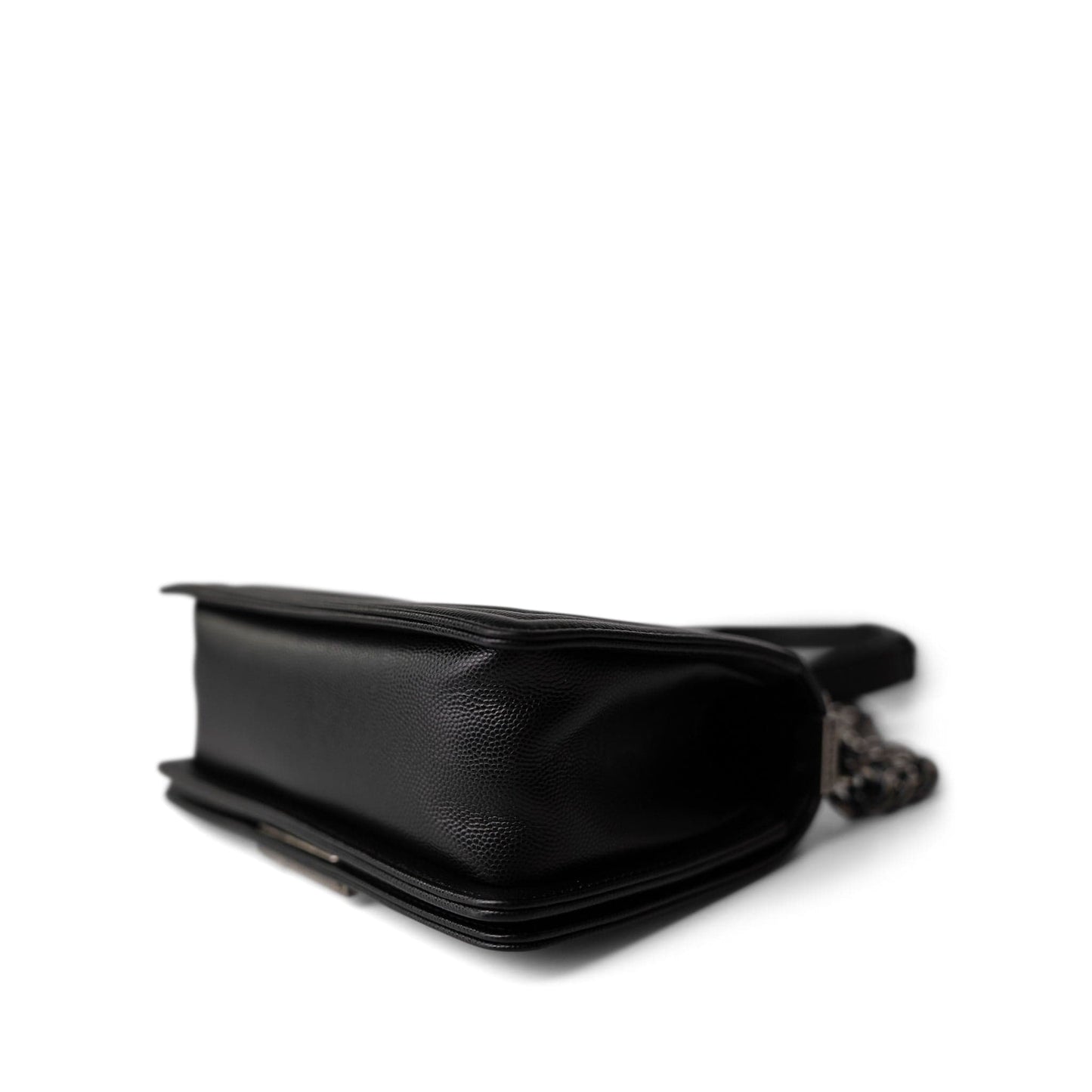 Black Caviar Quilted Le Boy Bag Small Ruthenium Hardware