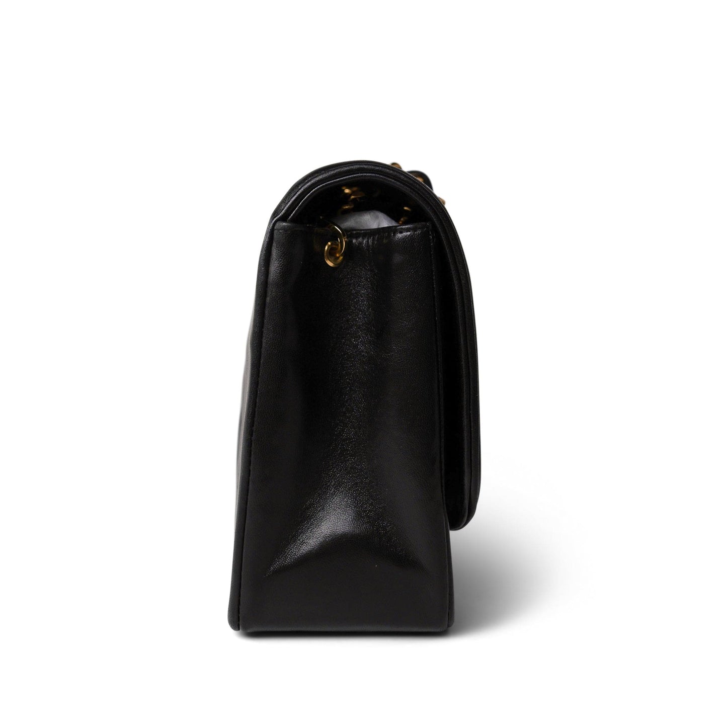 Diana Flap Black Lambskin Quilted Medium Gold Hardware