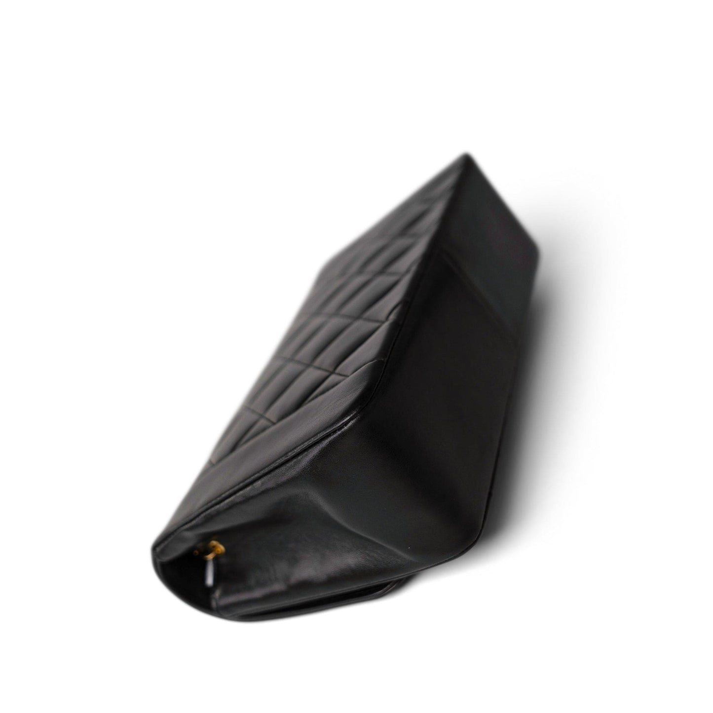 Diana Flap Black Lambskin Quilted Medium Gold Hardware