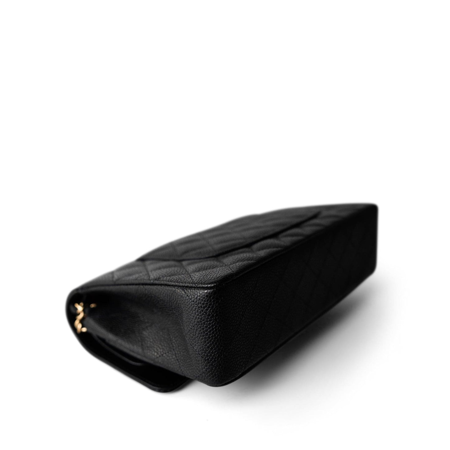 Medium Black Caviar Quilted Classic Flap Gold Hardware