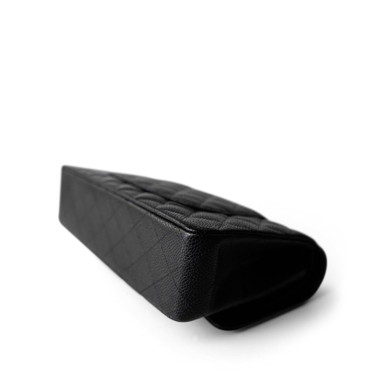 Medium Black Caviar Quilted Classic Flap Gold Hardware