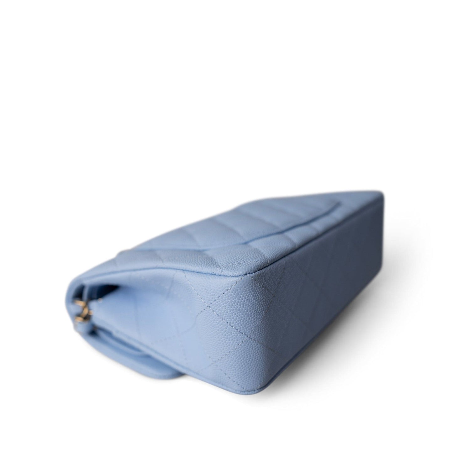 23P Blue Caviar Quilted Classic Flap Small Light Gold Hardware