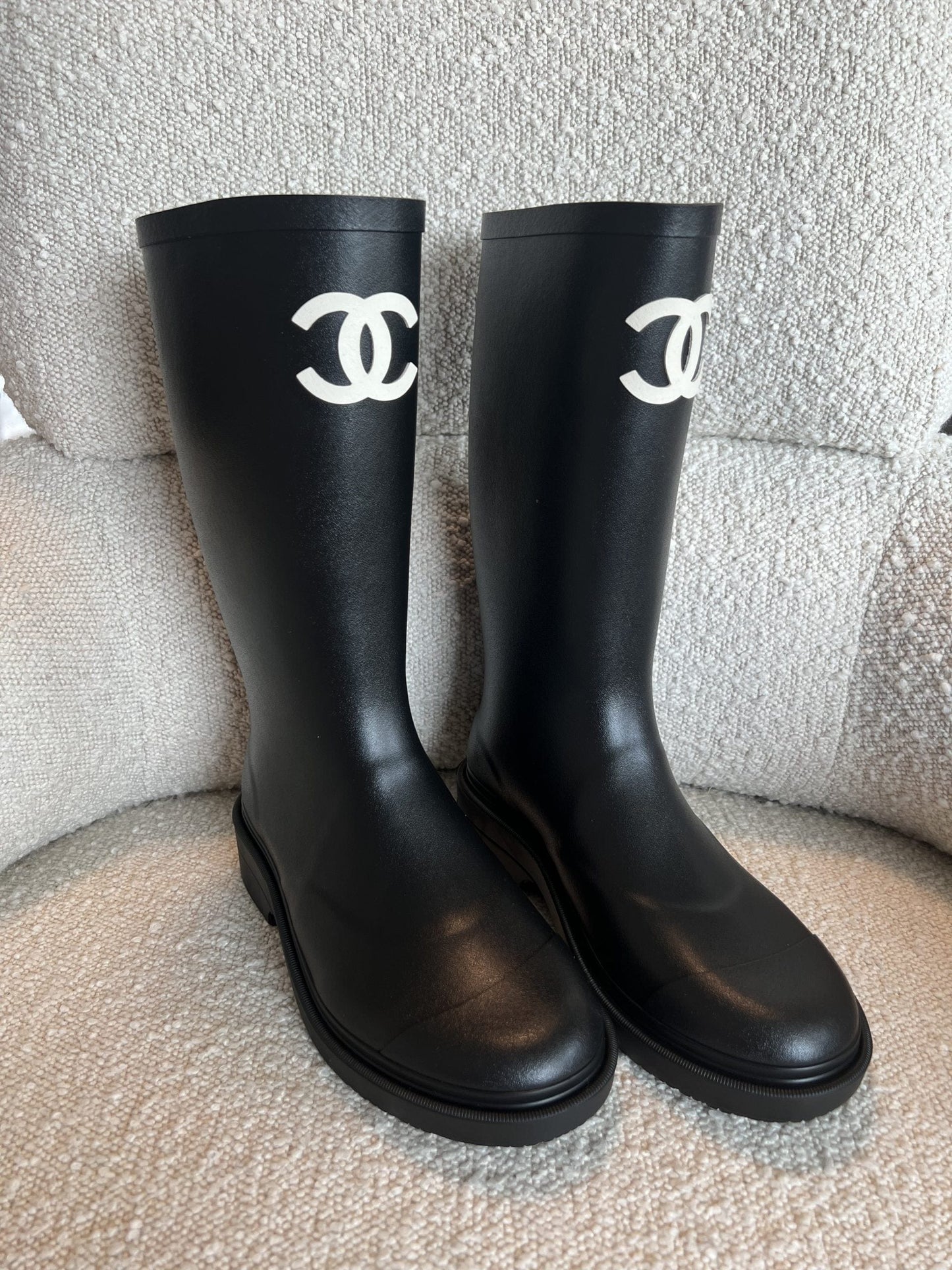 22A Caoutchouk CC High Boots Black