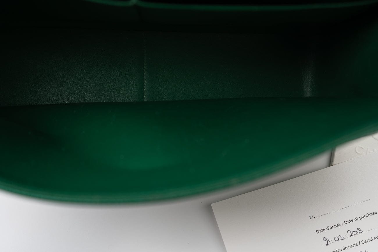 18S Emerald Green Caviar Quilted Classic Flap Jumbo Light Gold Hardware