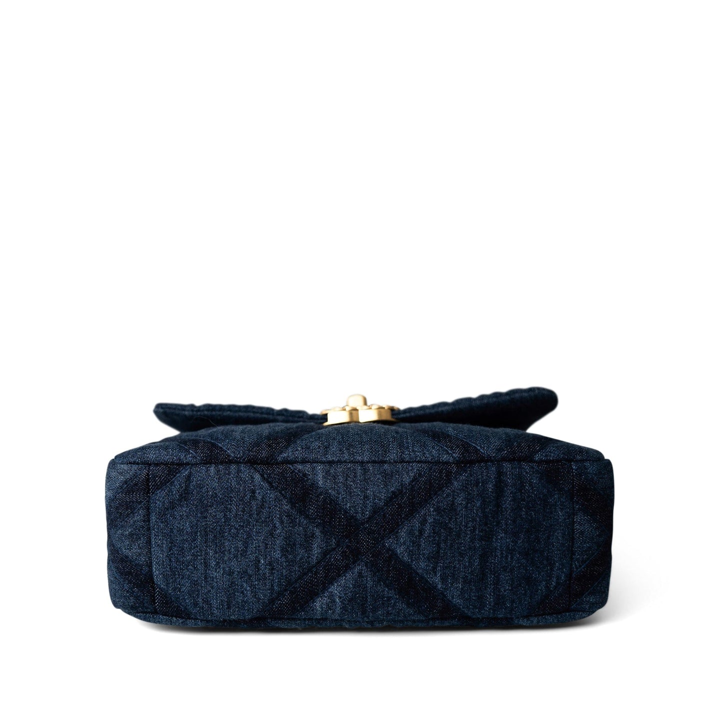 Denim Quilted 19 Flap Small Antique Gold Hardware