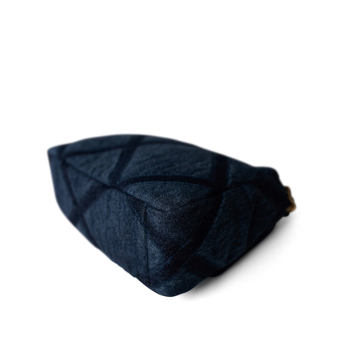 Denim Quilted 19 Flap Small Antique Gold Hardware