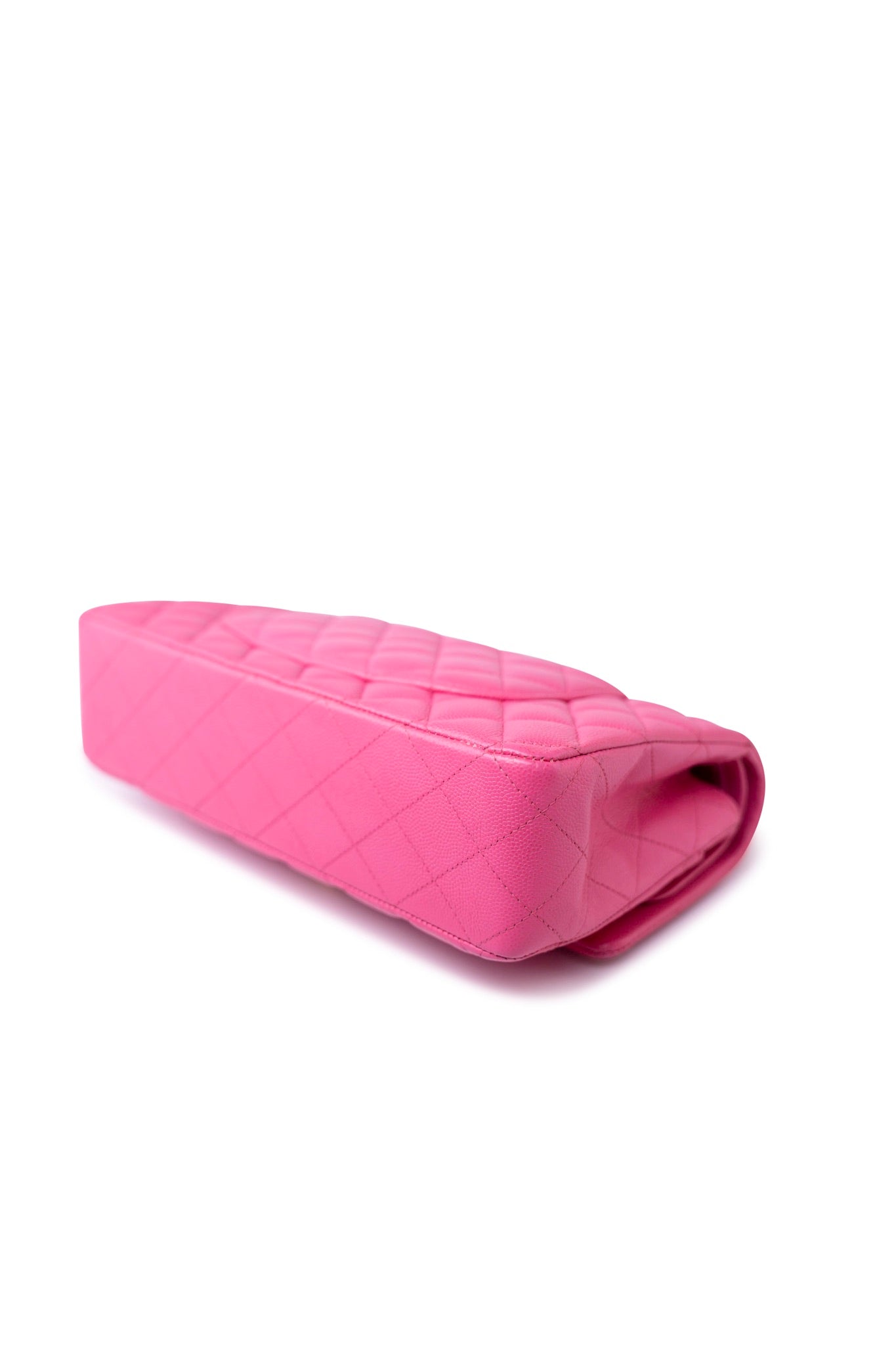 19C Pink Caviar Quilted Classic Flap Medium LGHW