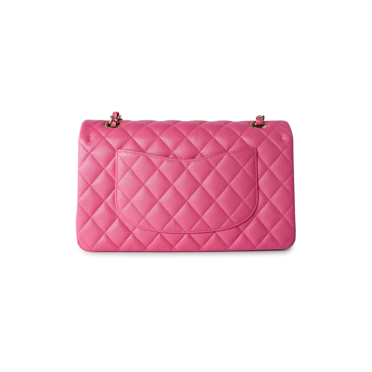 19C Pink Caviar Quilted Classic Flap Medium