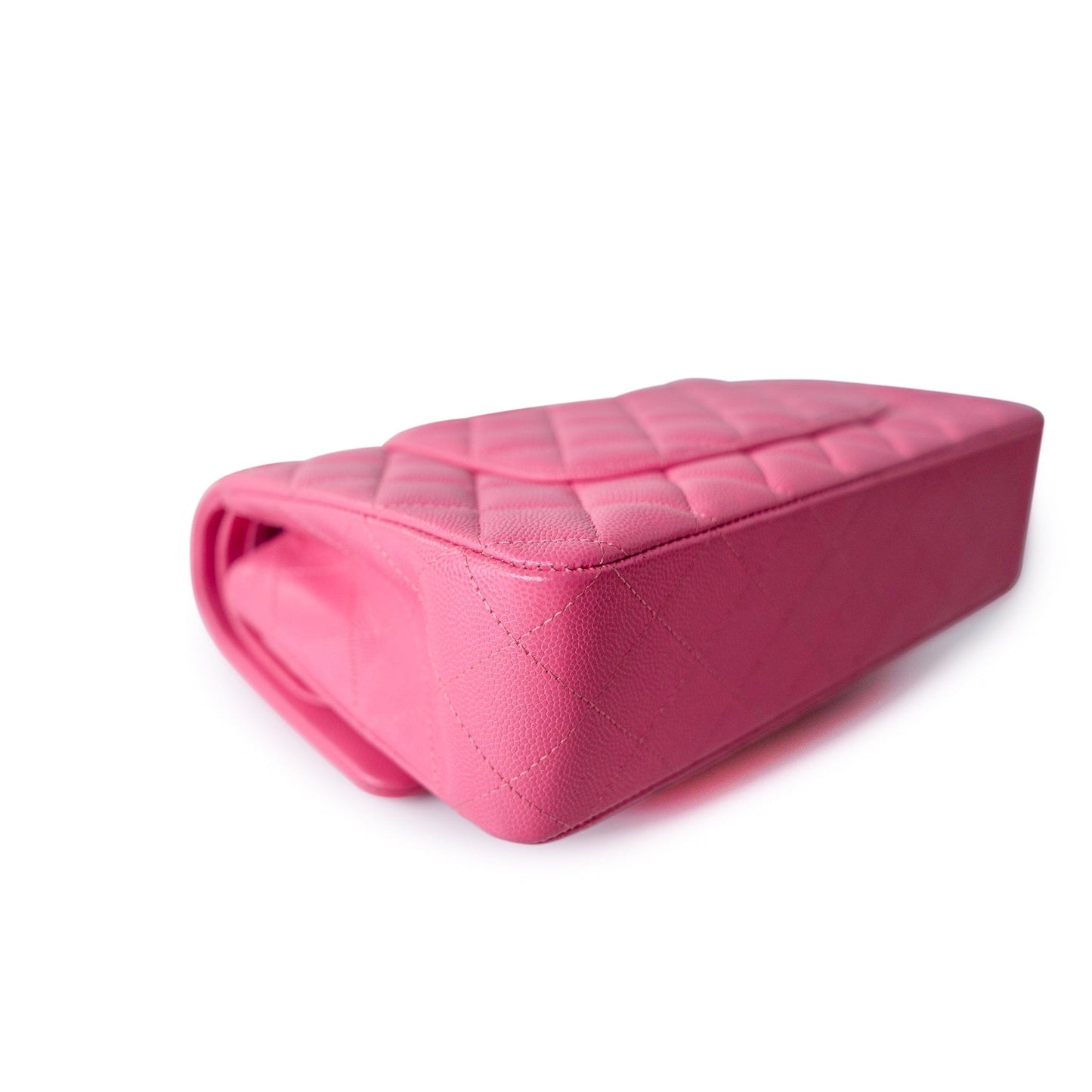 19C Pink Caviar Quilted Classic Flap Medium