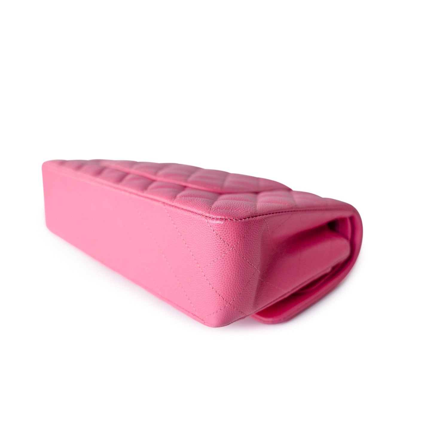 19C Pink Caviar Quilted Classic Flap Medium