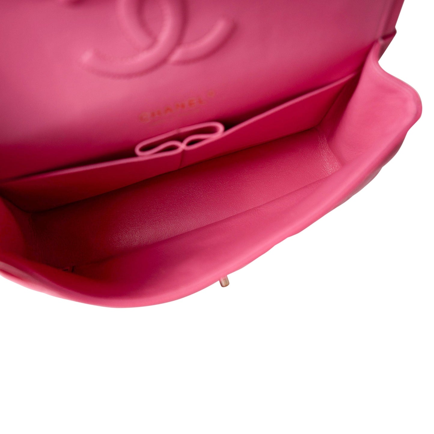 19C Pink Caviar Quilted Classic Flap Medium