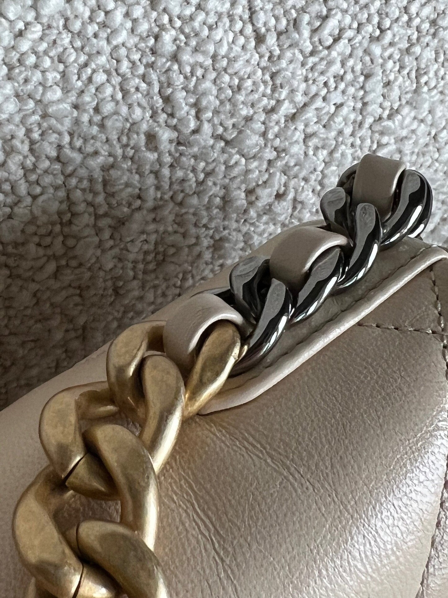 20A Small Beige Goatskin 19 Flap Mixed Hardware