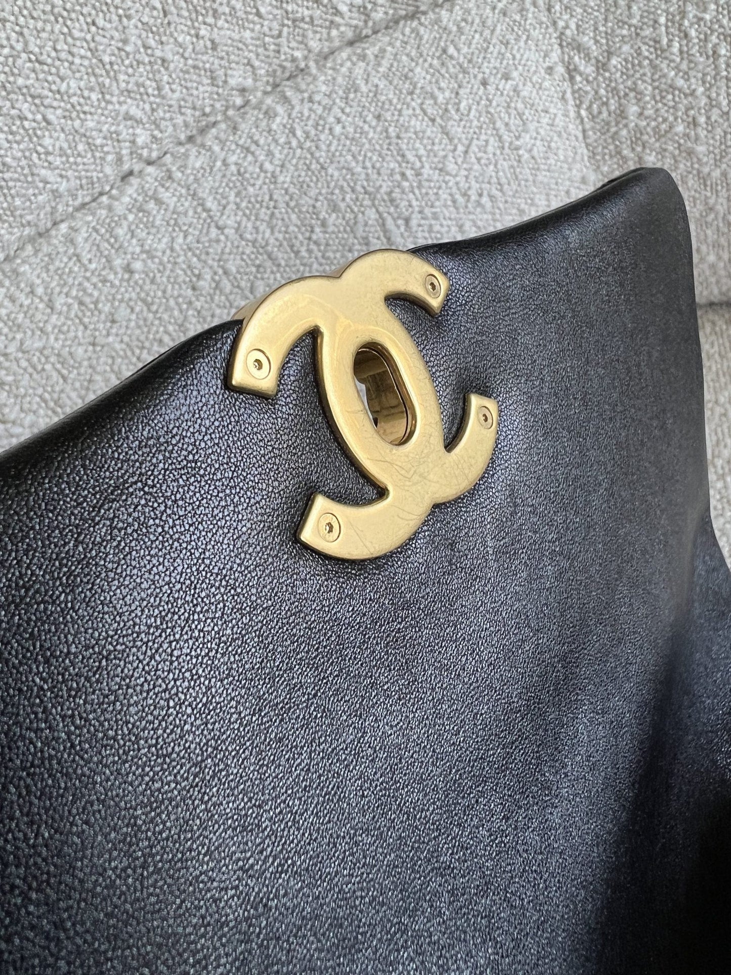 20C Black Lambskin Quilted 19 Flap Medium/Large Mixed Hardware