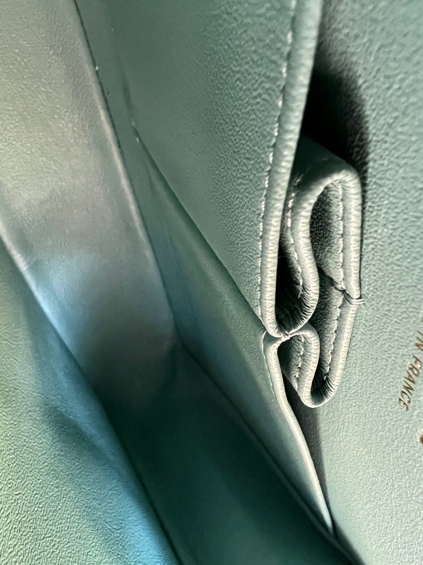 20C Tiffany Blue Caviar Quilted Classic Double Flap Medium Light Gold Hardware