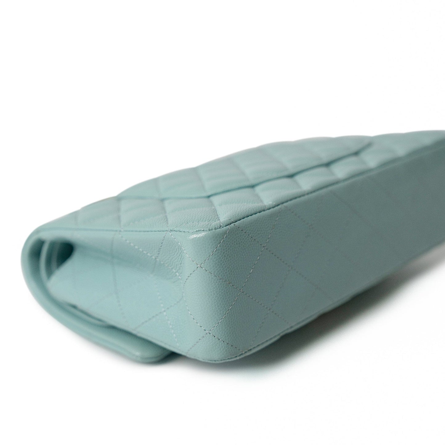 20C Tiffany Blue Caviar Quilted Classic Flap Medium Light Gold Hardware