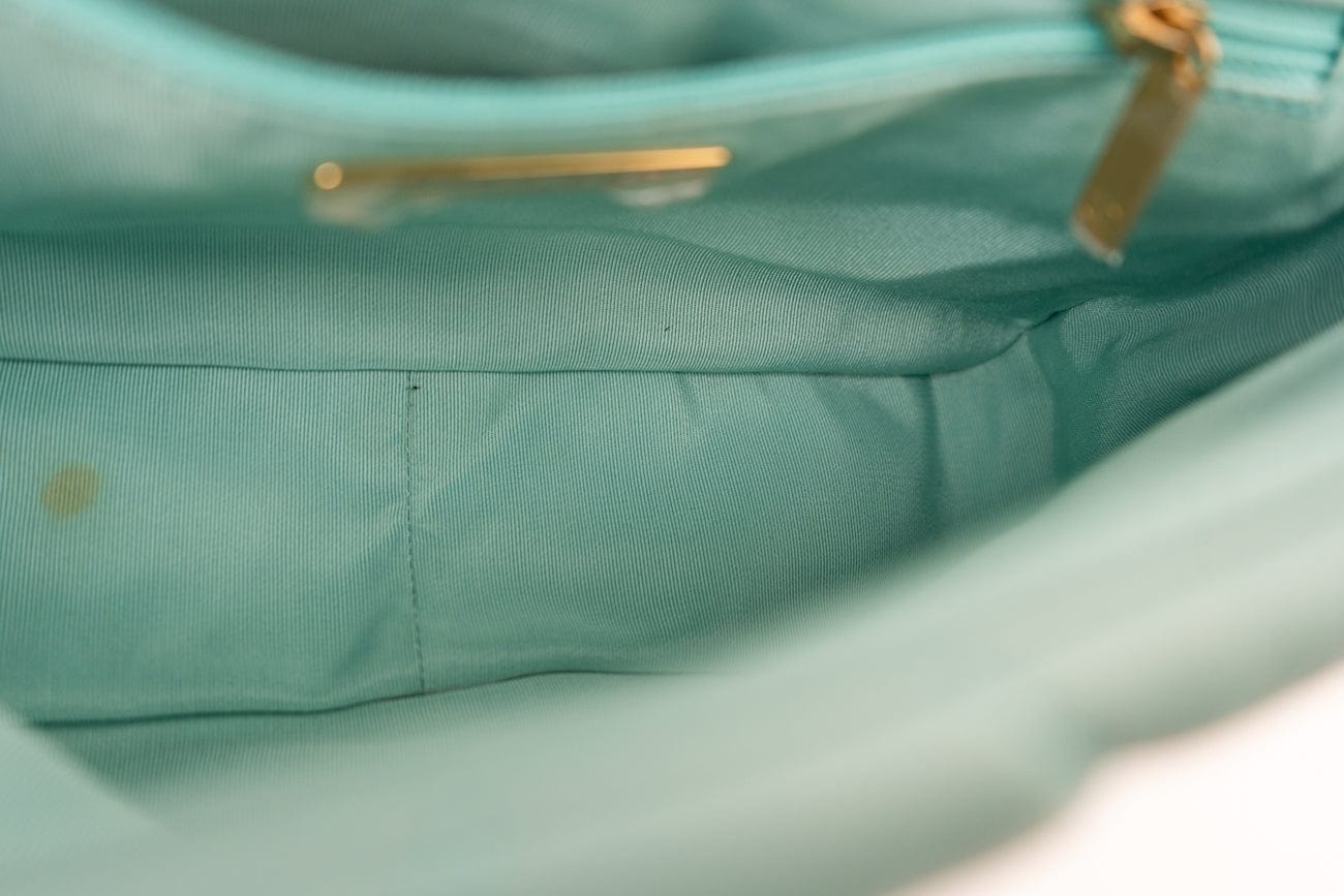 20C Tiffany Blue Goatskin 19 Flap Small Mixed Hardware