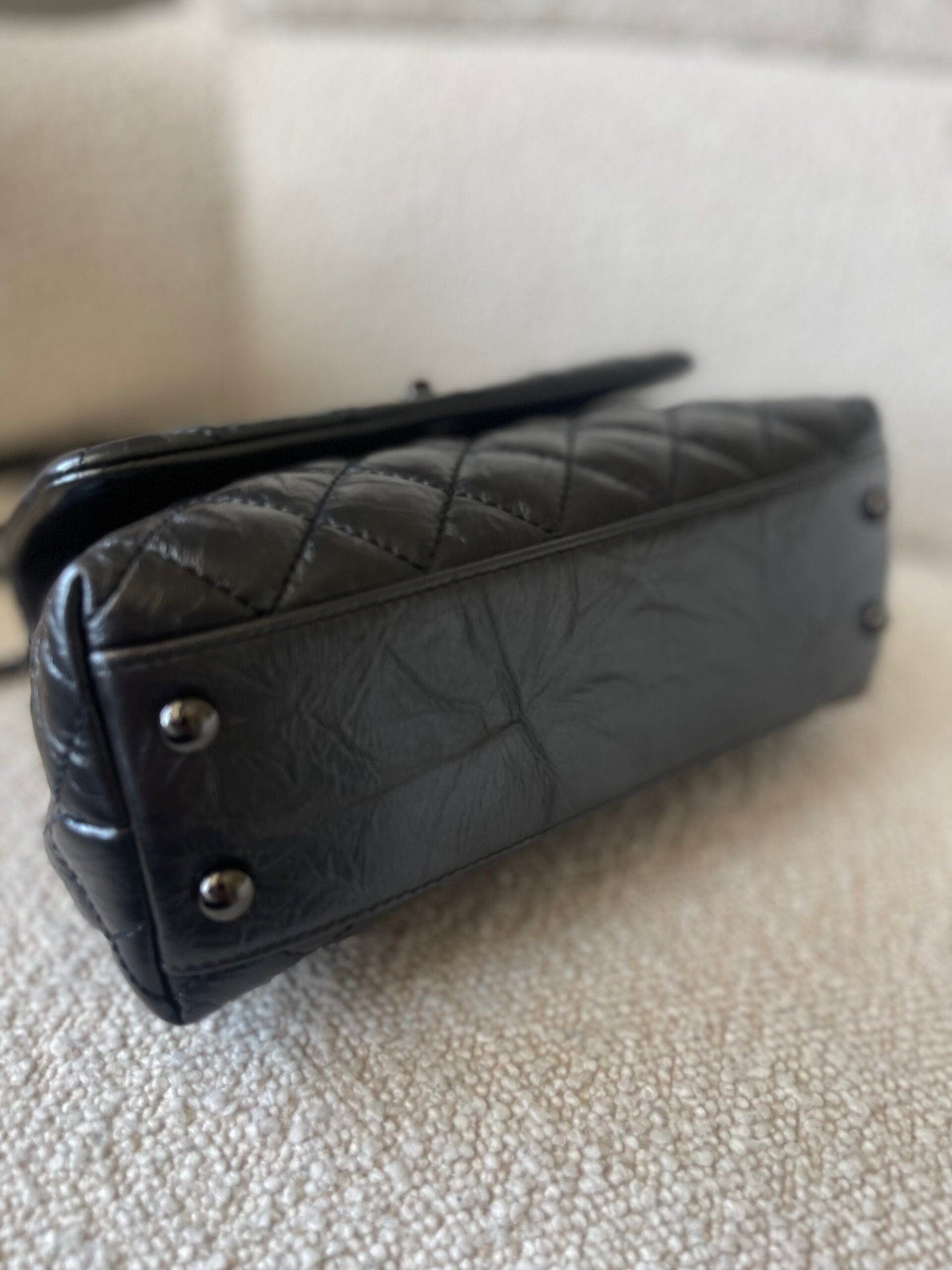 20P So Black Calfskin Quilted Coco Handle Small with Black Hardware