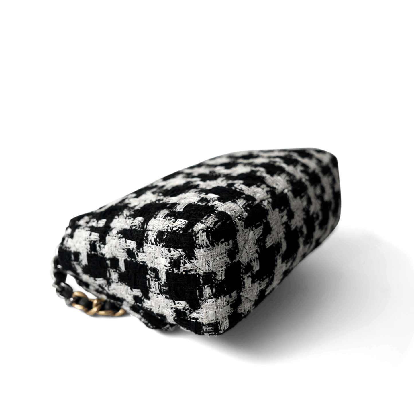 20S Black / White Ribbon Tweed 19 Flap Mixed Hardware Small