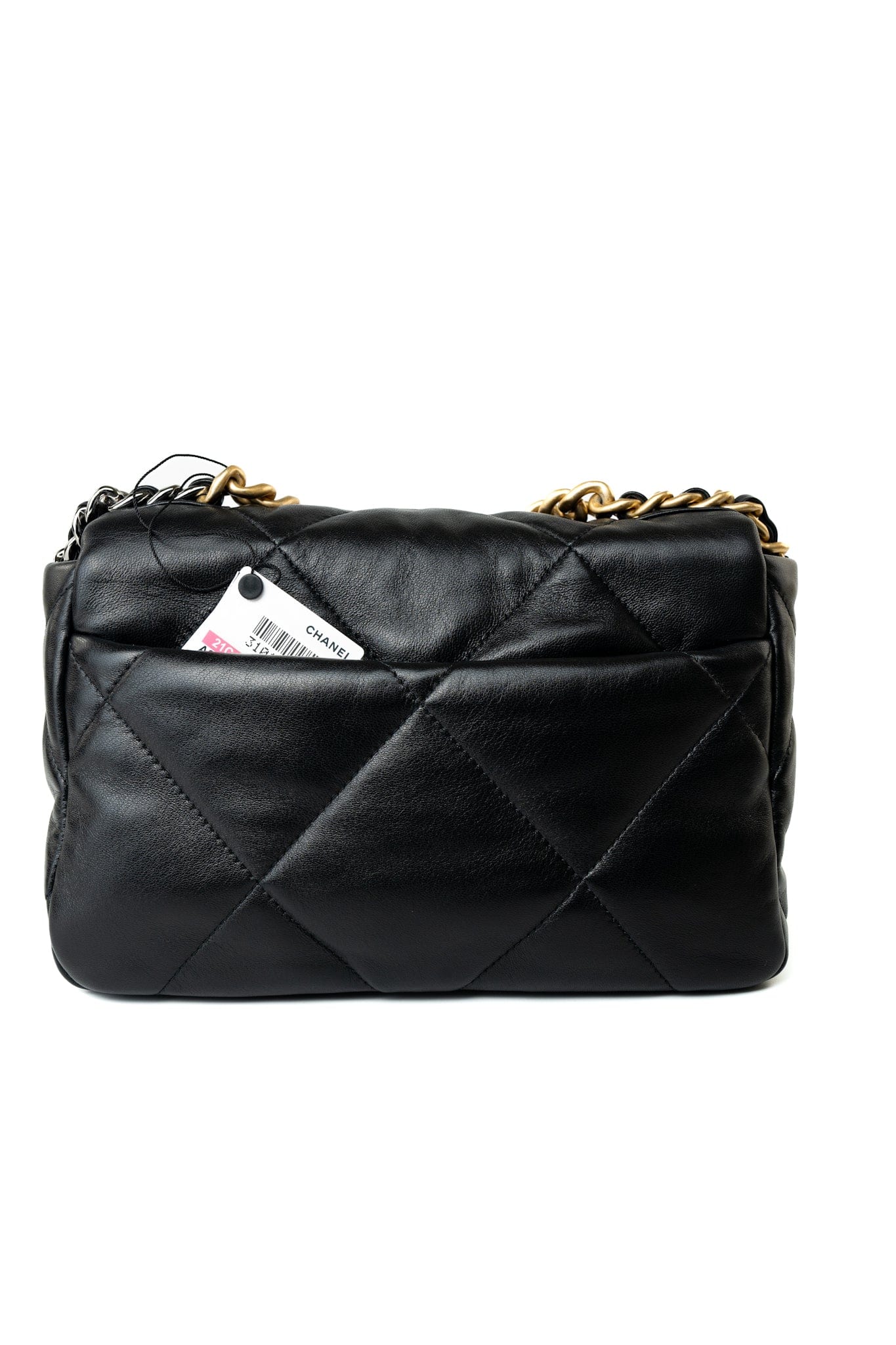 21C Black Lambskin Quilted 19 Flap Small Mixed Hardware